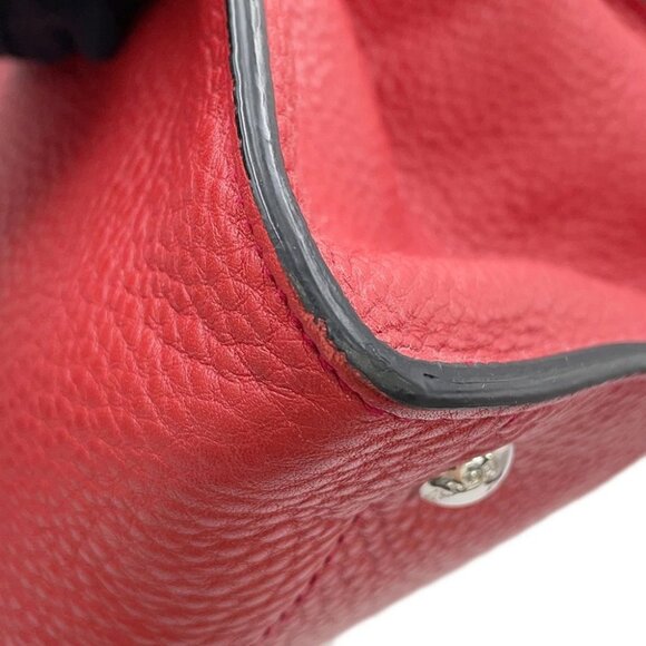 PRADA Vitello Dyno 2-Way Handbag Leather Red BN2693 - Picture 4 of 13